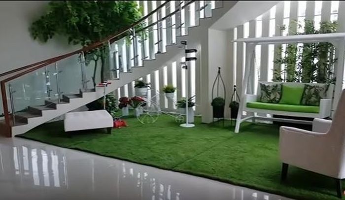 Taman di tengah rumah <a href='https://jambi.tribunnews.com/tag/bu-dendy' title='Bu Dendy'>Bu Dendy</a>