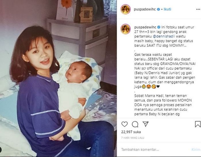Puspa Dewi saat berusia 27 tahun