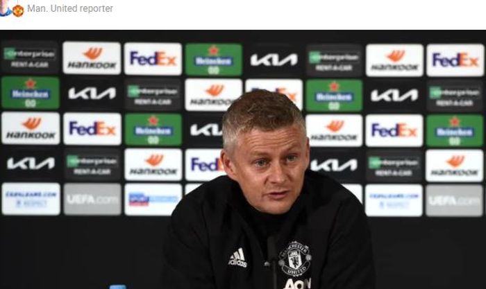 Pelatih Manchester United, Ole Gunnar Solskjaer.