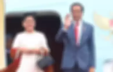 Presiden Jokowi beserta sang Istri, Iriana