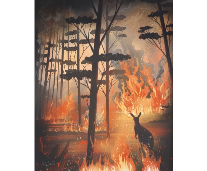 8 Ilustrasi Hewan Korban Kebakaran Hutan Australia Ini 