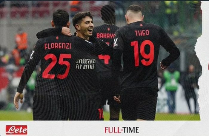 Hasil Liga Italia antara AC Milan dan Salernitana berakhir dengan kemenangan 2-0 tuan rumah pada laga yang digelar di Stadion San Siro, Sabtu (4/12/2021).