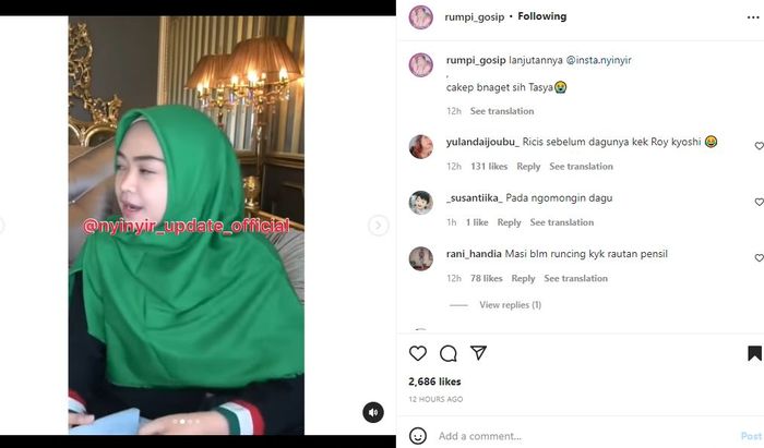 Pernah collab dengan Tasya Farasya, bentuk dagu Ria Ricis dulu jadi sorotan.