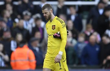 David de Gea melakukan blunder yang menyebabkan Manchester United kalah dari West Ham di pekan ke-35 Liga Inggris (7/5/2023).