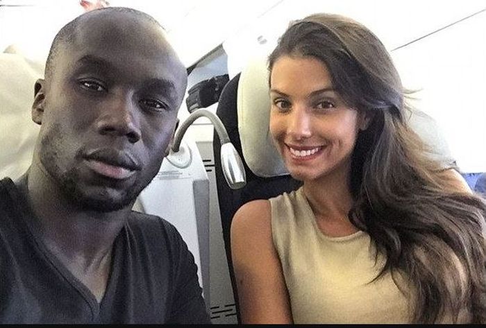 Bacary Sagna dan sang istri  Ludivine Kadri