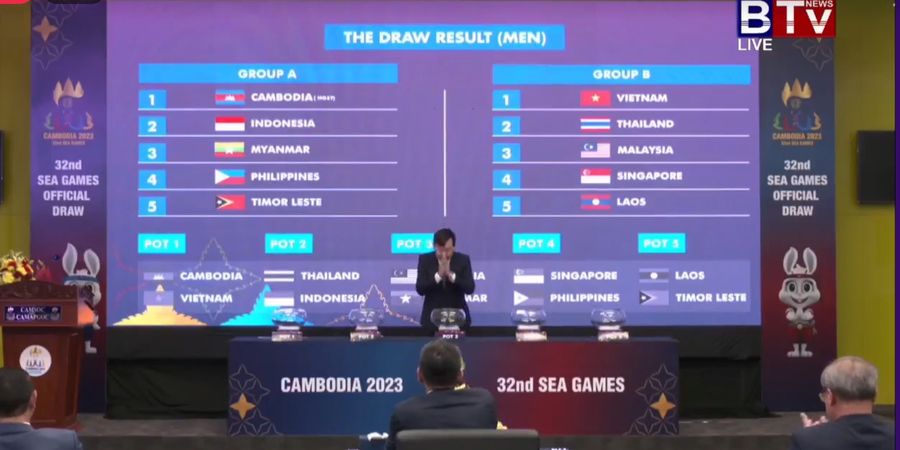 Hasil Drawing SEA Games 2023 - Timnas U-22 Indonesia Terhindar dari Grup Neraka