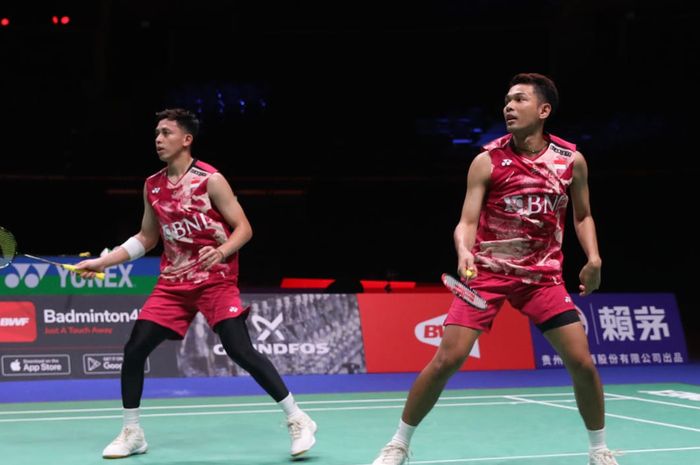 Ranking BWF terbaru memperlihatkan gerakan ganda China memburu pasangan Indonesia, Fajar Alfian/Muhammad Rian Ardianto.