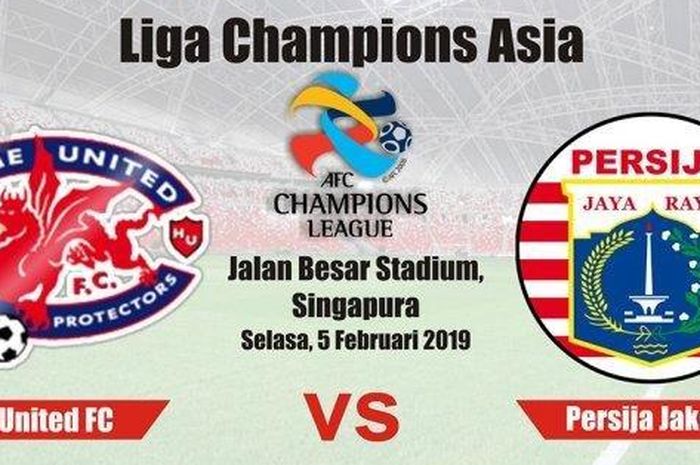 Live streaming Persija Jakarta vs Home United pada kualifikasi Liga Champions Asia 2019, Selasa (5/2/2019).