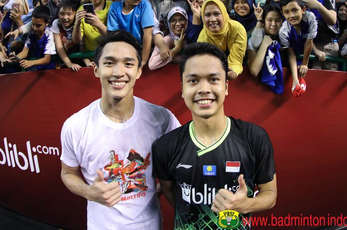 Kedekatan Jonatan Christie dan Anthony Ginting