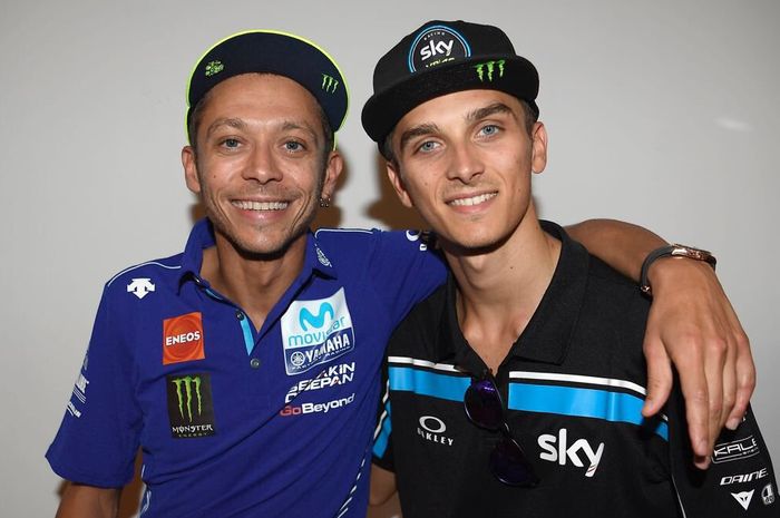 Valentino Rossi dan adik tirinya, Luca Marini
