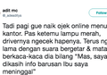 Demi Dapat Tips Lebih, Driver Ojol Ini Memanfaatkan Belas Kasihan dengan Mengaku Ibunya Meninggal. Waspada Modus Baru!