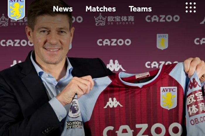 Pelatih baru Aston Villa, Steven Gerrard, resmi diumumkan pada Kamis (11/11/2021).