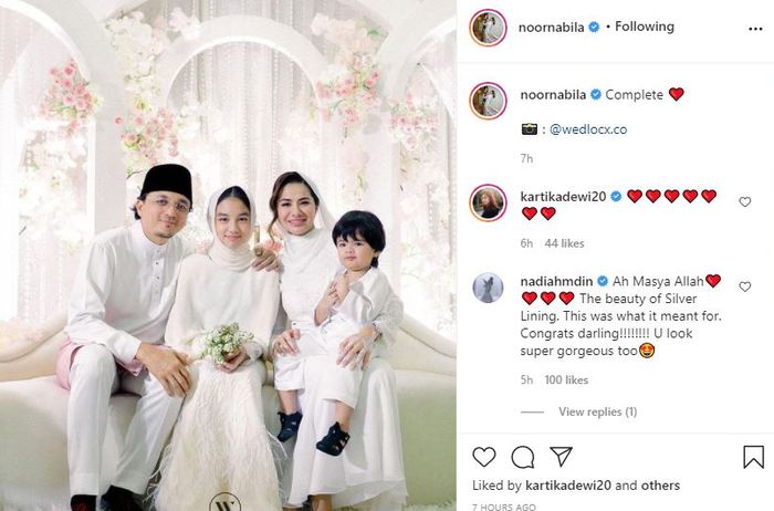 Noor Nabila dan Engku Emran bersama anak-anaknya 