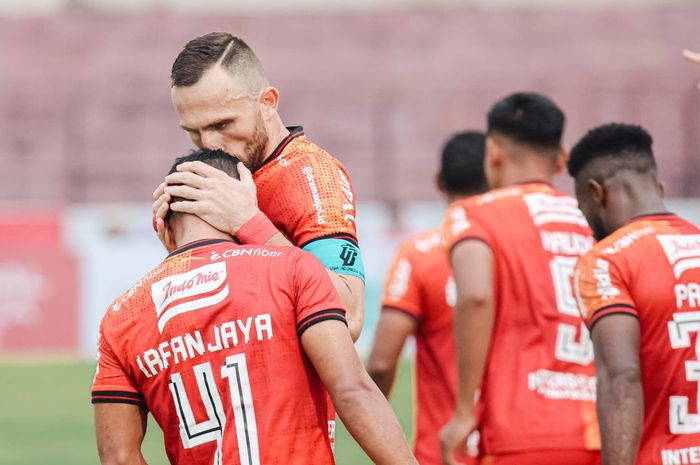 Salah satu pesaing menuju gelar top skor, Ilija Spasojevic yang membela klub Bali United