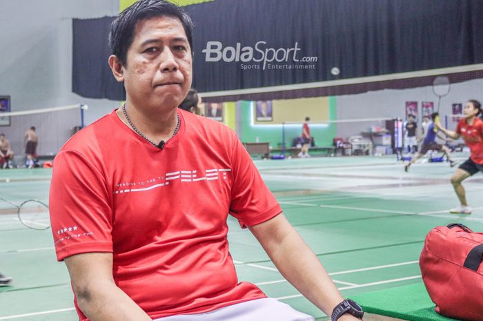Pelatih bulu tangkis ganda campuran Indonesia, Nova Widianto, saat ditemui di Pelatnas PBSI, Cipayung, Jakarta Timur, 5 Oktober 2022.