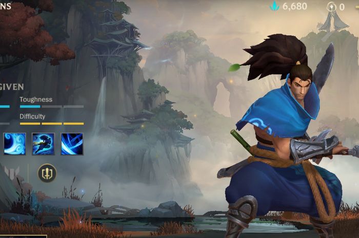 Champion Yasuo in League of Legends: Wild Rift.