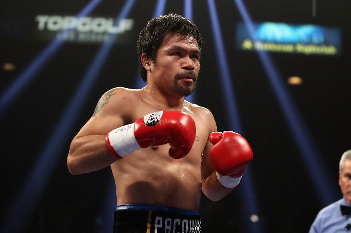 Legenda tinju kelas welter asal Filipina, Manny Pacquiao. 