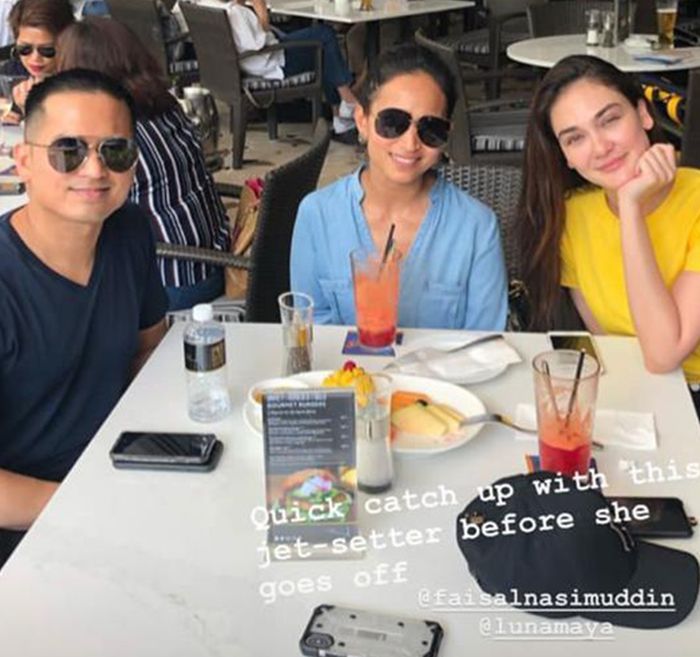Luna Maya makan bersama Faisal dan Diana Nasimuddin