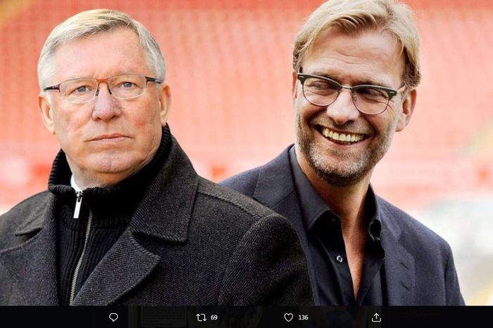 Sir Alex Ferguson dan Juergen Klopp.