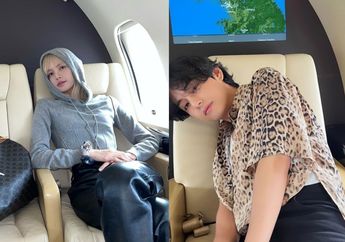 Lisa BLACKPINK Terbang ke Paris Bareng V BTS dan Park Bo Gum, Intip Fotonya Saat di Private Jet Yuk!