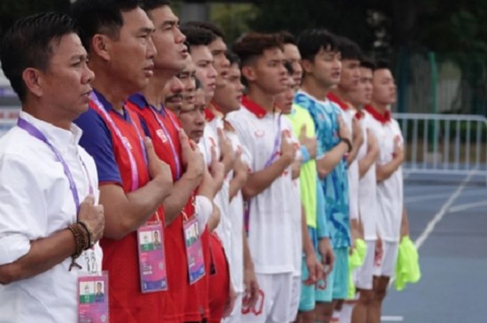 Timnas U-24 Vietnam di Asian Games 2022 Hangzhou, China.