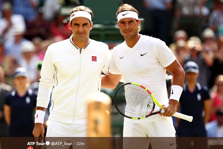 Wimbledon 2019 Rafael Nadal Berikan Semangat Untuk Roger Federer Bolasport Com