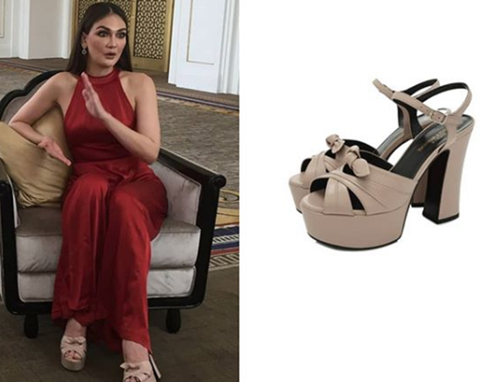 Sepoatu Beige Heels Luna Maya dilansir sampai Puluhan Juta Rupiah.