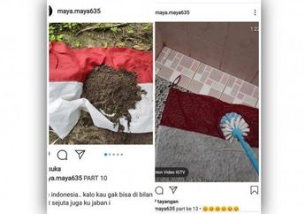 Cengar Cengir Saat Diciduk Polisi, Wanita yang Injak-injak dan Gosok Bendera Merah Putih Menggunakan Sikat WC Ternyata Ingin Bercinta dengan Warga Malaysia Tapi Gagal