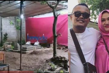 Proses pembongkaran makam Lina Zubaedah mantan istri Sule untuk diautopsi oleh tim forensik Polrestabes Bandung, Kamis (9/1/2020).