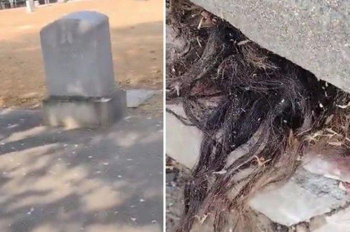 Video viral rambut keluar dari makam