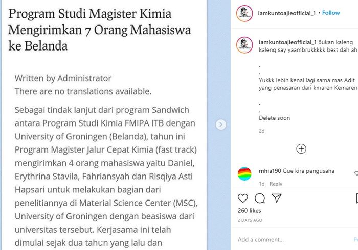 Fakta tentang Adit