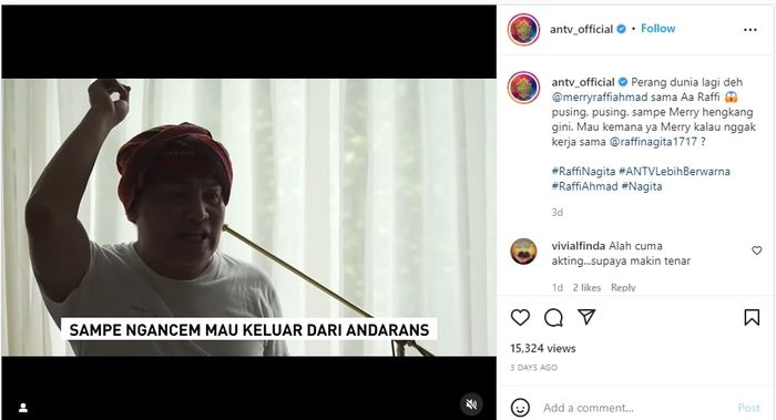 Merry ingin keluar dari Andara membuat Raffi Ahmad ngamuk