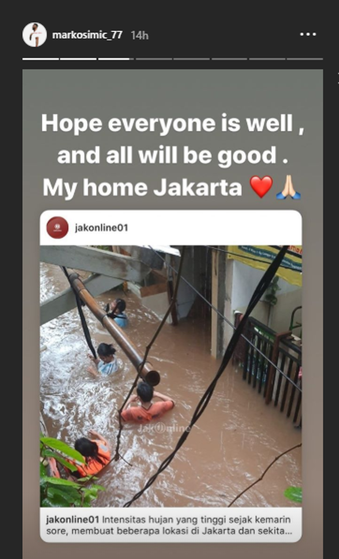 Unggahan Simic soal banjir Jakarta
