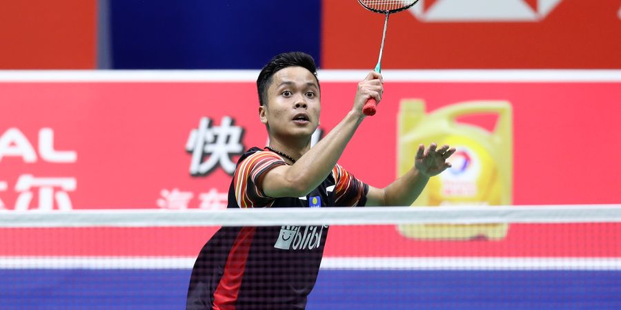 Hasil Japan Open 2019 -  Langkah Anthony Sinisuka Ginting Berhenti di Tangan Kento Momota