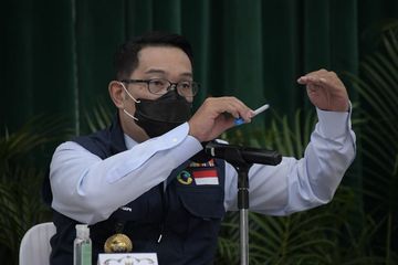 Gubernur Jabar Ridwan Kamil Saat Memaparkan Pelanggar Prokes Di Jabar, Senin (28/9/2020) 