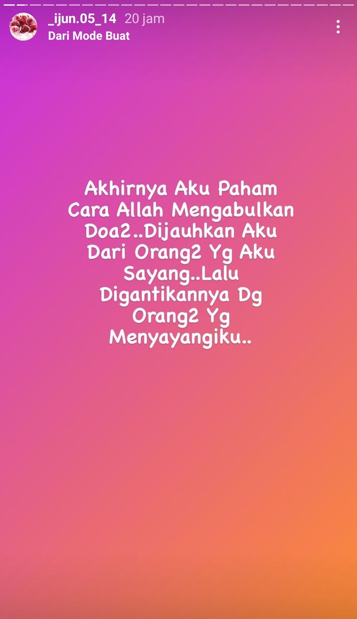 Unggahan ibunda Audi Marissa. (Tangkap layar Instagram @_ijun.05_14)