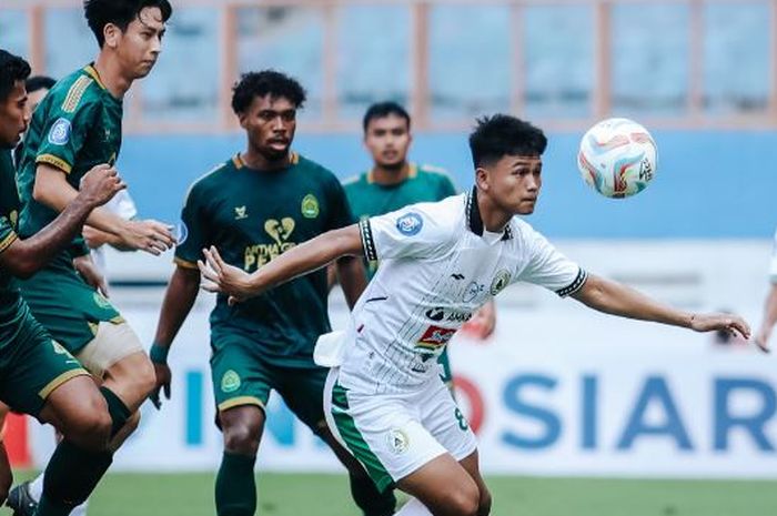 Suasana pertandingan pekan ketujuh Liga 1 2023-2024 antara Persikabo 1973 melawan PSS Sleman.