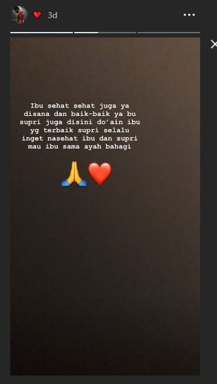 Unggahan Mochamad Supriadi di Instagram pada Selasa (5/2/2019).