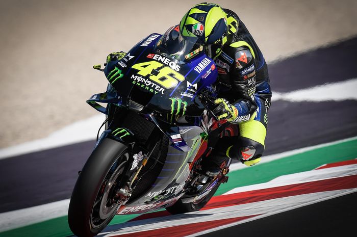 Valentino Rossi jadi yang tercepat, sementara Yamaha tampil mendominasi di FP3 MotoGP San Marino 2020.