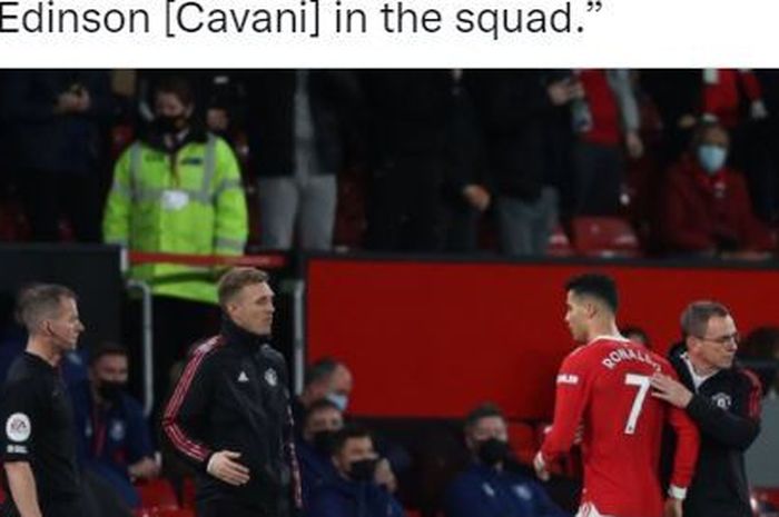 Pelatih Manchester United, Ralf Rangnick, diberi tahu Maurizio Sarri bahwa Cristiano Ronaldo tak suka dimainkan jadi penyerang tengah.