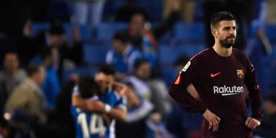 Barcelona Vs Espanyol - Momen Gerard Pique Jadi Raja Baru di Derbi Catalunya