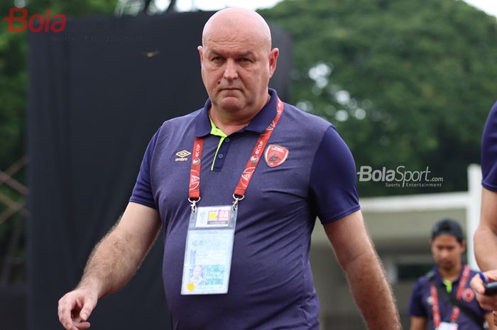 Pelatih PSM Makassar, Bojan Hodak, ketika laga AFC yang mempertemukan timnya dengan Kaya Futbol Club&ndash;Iloilo di Stadion Madya, Senayan, Jakarta Selatan (10/3/2020)