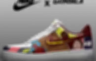 Ilustrasi desain sneaker Nike x Gundala