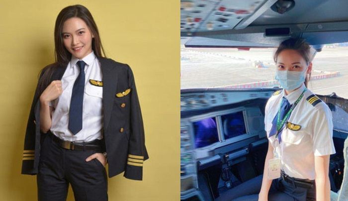 Potret Wang Sing yang kini bekerja sebagai pilot pesawat terbang komersil.