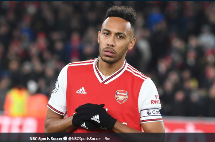 Striker yang juga kapten tim Arsenal, Pierre-Emerick Aubameyang.