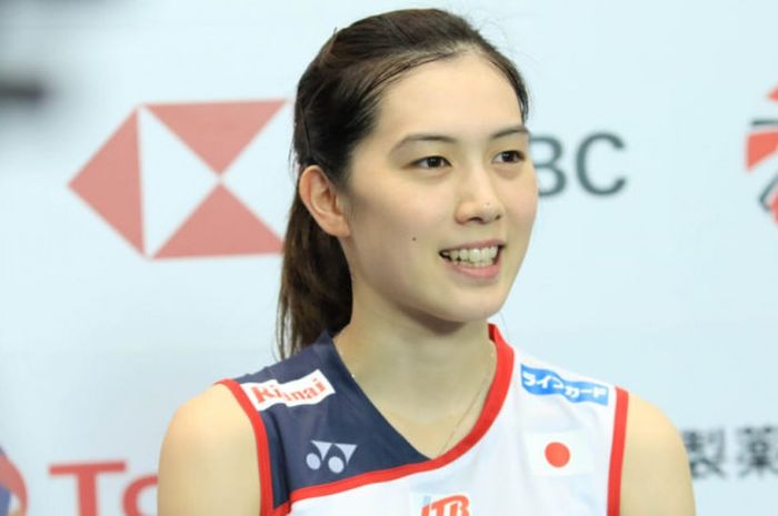 Aya Ohori saat menjalani sesi wawancara di Japan Open 2018, Selasa (11/9/2018).