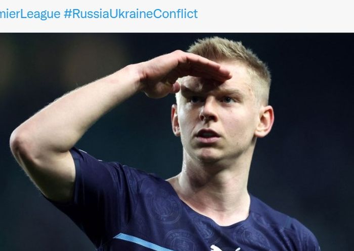 Bek kiri Manchester City, Oleksandr Zinchenko.