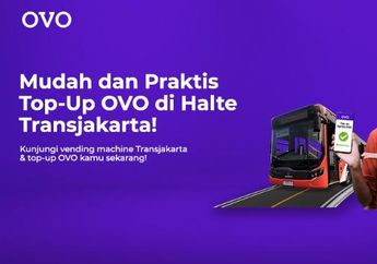 Begini Cara Top Up OVO di Halte Transjakarta, Bisa Pakai Uang Cash