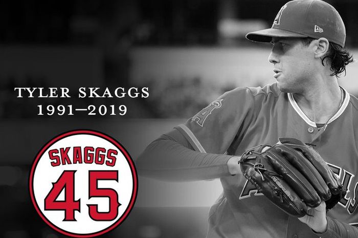 Pemain Los Angeles Angels, Tyler Skaggs, ditemukan meninggal di kamar hotelnya di Texas pada Senin (1/7/2019).