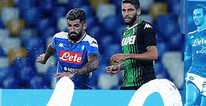 Napoli vs Sassuolo pada laga pekan ke-36 Liga Italia di Stadion  San Paulo, Sabtu (25/7/2020) atau Minggu dini hari WIB. Elseid Hysaj satu-satunya mencetak gol.